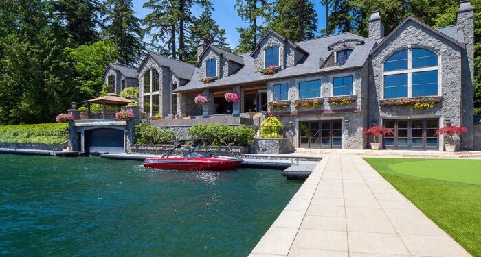 Magnificent Lakefront Mansion with Private Boat Dock